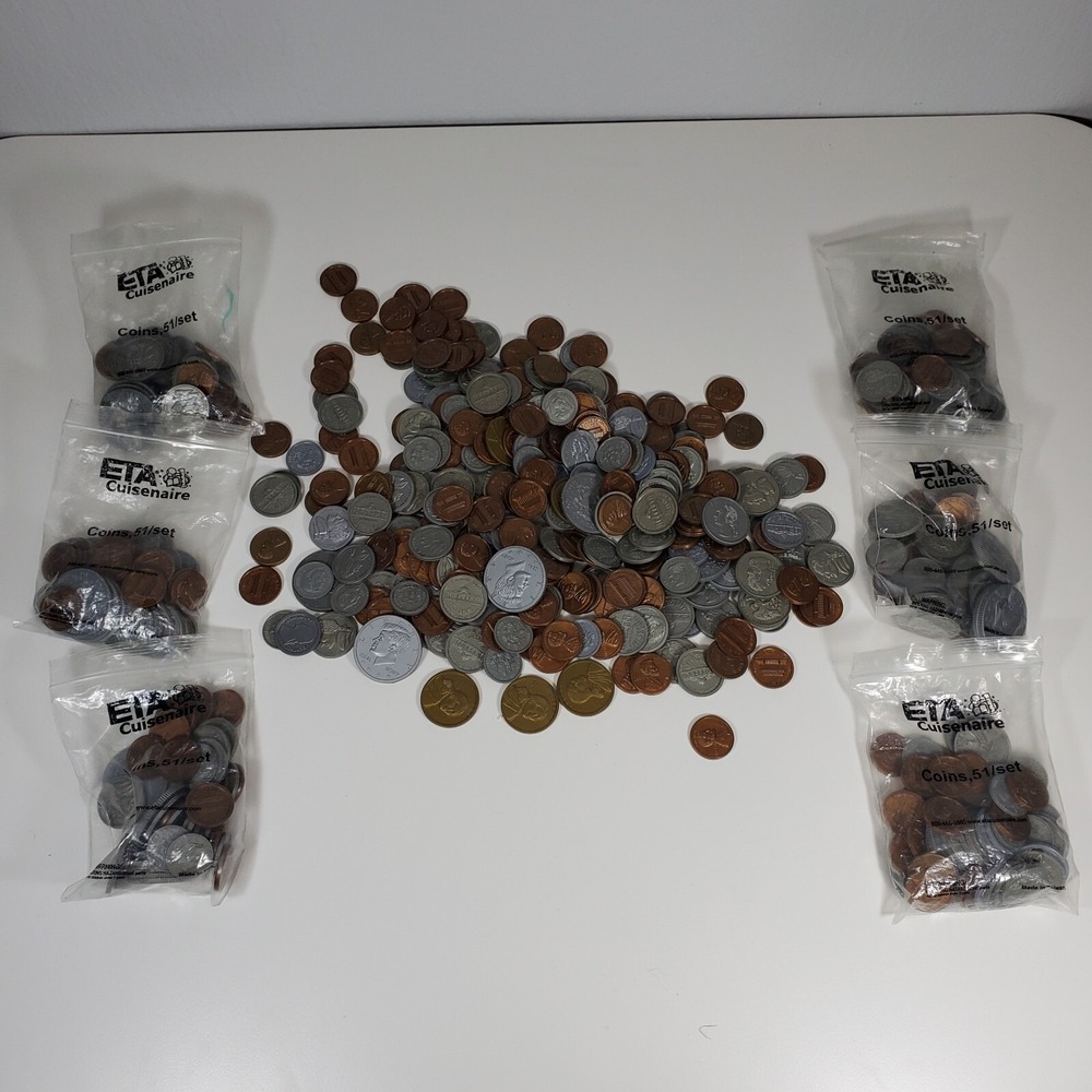 Learning Money Coins Eta Cuisenaire + hand2mind Play Pretend Mix Lot Unverified
